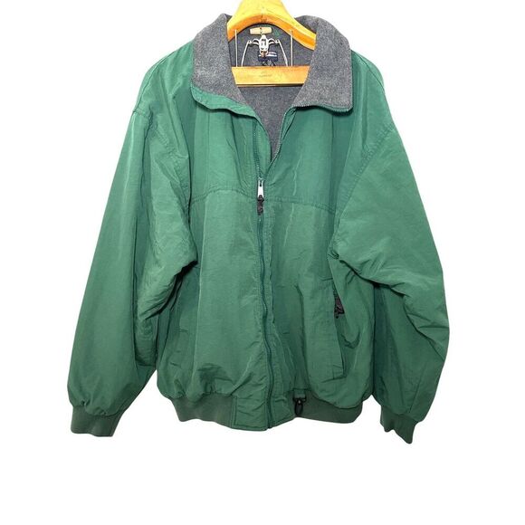 Vintage White Sierra Jacket XL Black Zip Fleece Lined Logo Pockets Bomber Rain - Picture 1 of 7